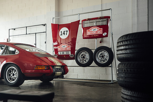 Vintage Porsche Display Rack