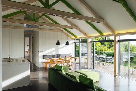 The interior of a smartly furnished holiday let in Monmouthshire