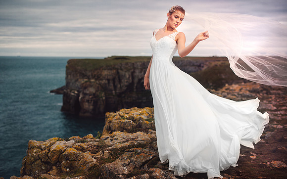 White Bride Photoshoot by Owen Howells