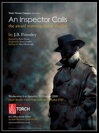 Poster for an inspector calls at the Torch theatre