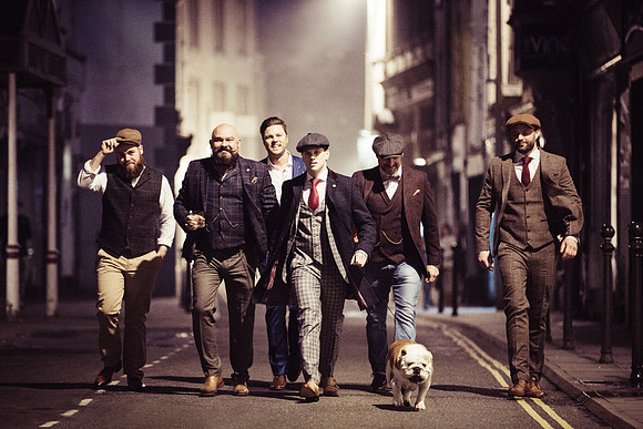 A fully clad groups of lads for Jackie James
