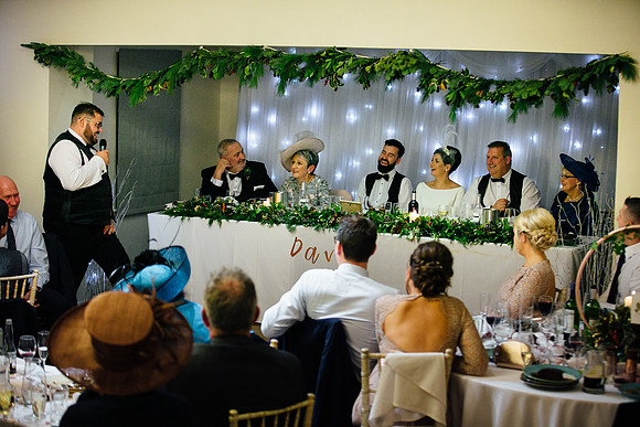 Best man speech in full flow