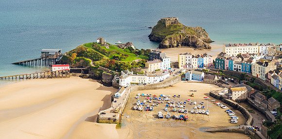 Tenby Harbour at Low Tide
