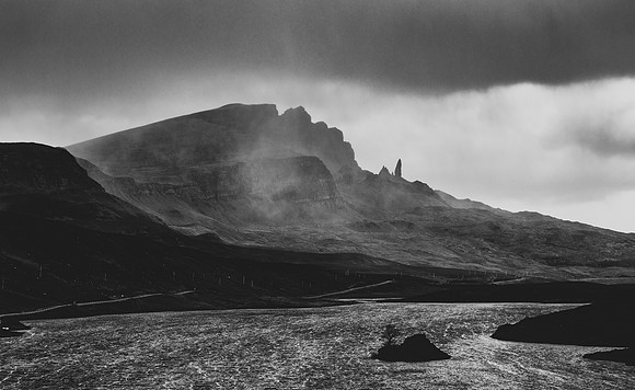 B&W Old Man of Storr - Isle of Skye