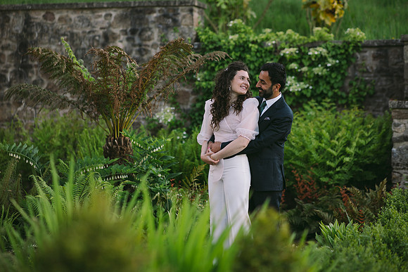 Newly married couple amongst the Ferns