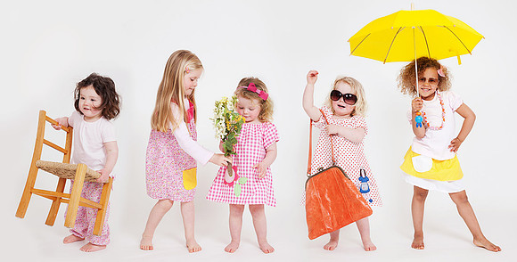 Child models captured in the studio