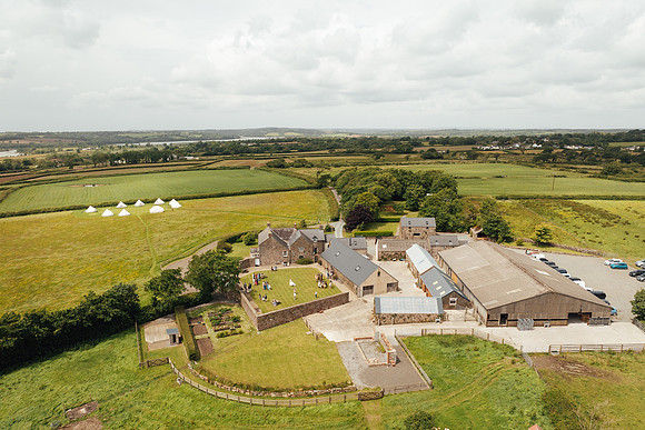 Aerial View of Cardeeth Wedding Venue