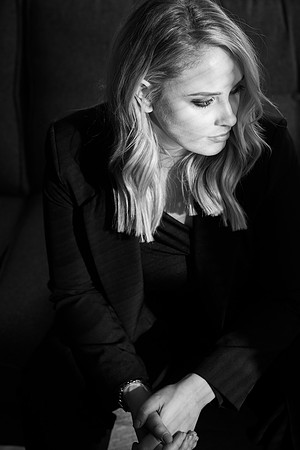 Leah Uka, founder of Narvvi skincare, Black and white image