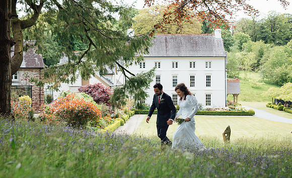 Just married in front of The Grove of Narberth