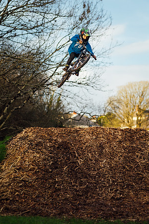 Very young BMX rider catches big air